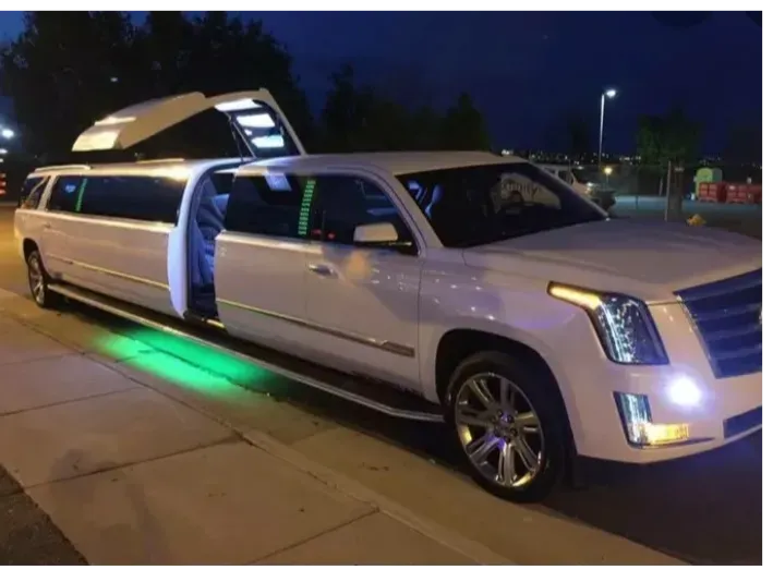 White Stretched Cadillac Escalade White Stretched Cadillac Escalade for limo rental